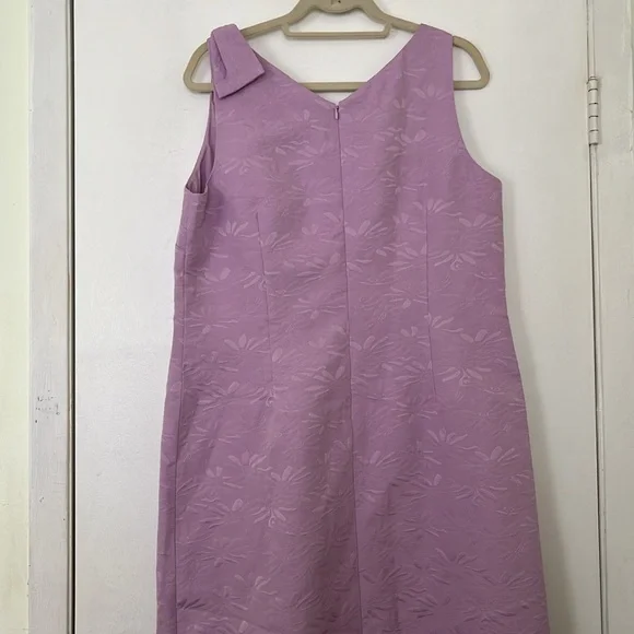 Talbots Jacquard Lavender Sleeveless Dress - Picture 3 of 4
